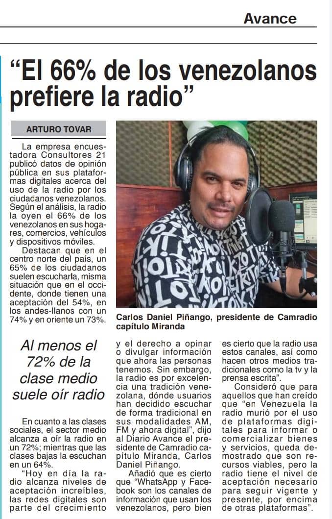 mesa compañero Marina La Radio se oye en Venezuela. - Noticias Caracas